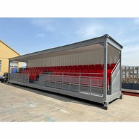 Tribune mobile 40HC, gradins pour centre sportif de football de 40 pieds, gradins pour école, parc, stade préfabriqué, gradins de stade, tribunes