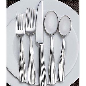 Venta caliente espejo pulido mate negro Acero inoxidable extremo Rectangular mango tenedor cuchara conjunto nuevo diseño Plata Mate acabado mango - Product Image 3