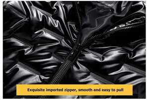 Chaqueta de Hombre con Cuello Alto, Diseño Nuevo, Alta Calidad, Larga y Delgada, Acolchada con Relleno de Algodón, con Cierre y Estilo Puff - Product Image 6