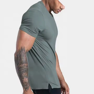 Camisetas de gimnasio de gran tamaño para hombre de la mejor calidad, camiseta transpirable en relieve para hombre, crea tu propio estilo con logotipo y diseño personalizados - Product Image 3