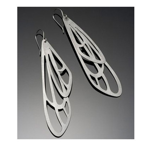 Elegant Handmade Brass <b>Earrings</b> 2025 Trendy Mixed Metal Geometric <b>Dangles</b> with Heart & Floral Motifs for Classic Beauty - Product Image 2