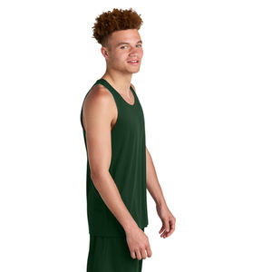 Camisetas sin Mangas Sport-Tek Posi Charge Verdes para Hombre, Camisetas Deportivas de Secado Rápido para Hombre - Product Image 2