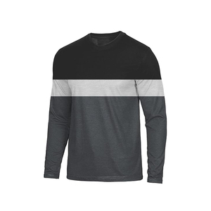 New <b>Men's</b> Casual <b>Long</b>-<b>Sleeved</b> Cotton Sweatshirt Unisex Oversized Vintage <b>Tshirt</b> Color-Blocked Ribbed Cuffs American Plus Size - Product Image 3