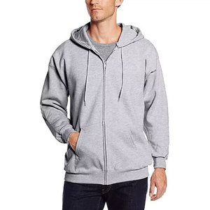 Sweat à capuche zippé en molleton 100% coton pour homme, hiver, surdimensionné, logo brodé personnalisé OEM/ODM - Product Image 6