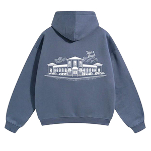 Sudaderas con capucha de diseño más nuevo para hombre 100% algodón serigrafía Logo French Terry Acid Wash sudaderas con capucha de gran tamaño para hombres - Product Image 2