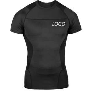 Rashguard de fitness MMA personnalisé pour hommes, écologique, 220g, pour adultes, 100% polyester, de haute qualité, confortable, rashguards courts - Product Image 2