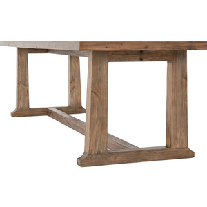Ensemble de salle à manger moderne du milieu du siècle Table à manger nordique en bois d'orme massif fait à la main meubles de Restaurant recyclés - Product Image 4