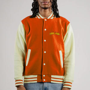 Chaqueta de Béisbol con Logotipo Bordado Personalizado de Alta Calidad para Hombre, Talla Grande, Manga Larga, Estilo Universitario, Chaqueta de Cuero Grueso para Hombre - Product Image 4