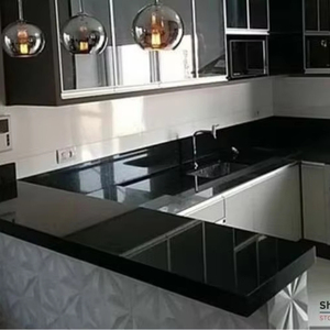 Premium Grey and <b>Black</b> Granite Quartzite Slab for Commercial Interiors - Product Image 1