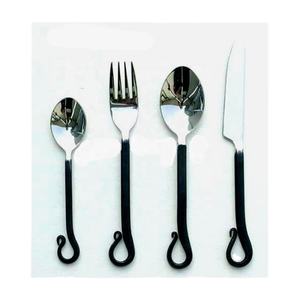 Premium High Quality Stainless Steel 4-Piece Cutlery <b>Set</b> with Eco-Friendly Polished Brass Handles American Style for Party Use - Product Image 5