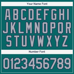 Maillot de baseball personnalisé gris sarcelle-bleu marine - Product Image 4