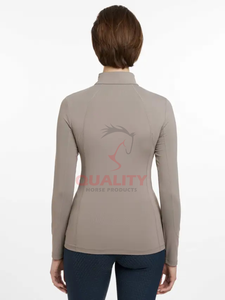 Vente en gros couche de base équestre de soutien sans couture douce à séchage rapide mélange technique couche de base d'équitation pour femmes de qualité supérieure - Product Image 2