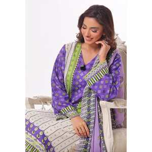 ชุดผ้าชีฟองพิมพ์ลายแบบ 3 ชิ้น ไม่เย็บติดกัน รุ่น CLP-42215 เสื้อปักลายสำหรับใส่ทุกวัน - Product Image 4