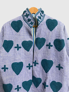 Veste à col roulé en tricot avec motif cœur brodé à la main, manches longues, taille plus, vêtements d'automne pour femmes - Product Image 6