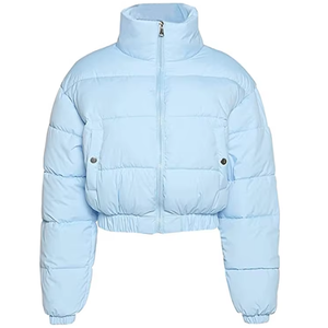 Nueva chaqueta de exterior personalizada para mujer con cierre de cremallera frontal abrigos de plumón para mujer Abrigo acolchado corto de moda - Product Image 3