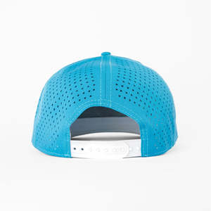 Performance Perforated 5-Panel Waterproof Golf Baseball <b>Snapback</b> Hat with Custom Logo Sporty Design Polyester <b>Men</b> - Product Image 6