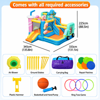Structure gonflable pour enfants avec maille de sécurité à coutures renforcées, plusieurs zones de jeu, MOQ 1 pièce, pour salle de jeux intérieure