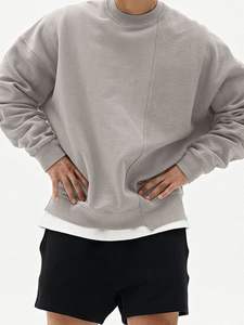 OEM personnalisé hommes O col surdimensionné polaire et épaississement mode lettres impression épais sweats hommes hommes vêtements de mode - Product Image 5