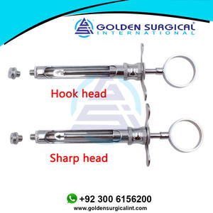 Jeringa Dental de acero inoxidable, instrumento quirúrgico de Odontología con cabeza, cuidado de los dientes dentales, jeringa de aspiración de anestesia Dental - Product Image 3