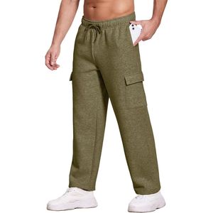 กางเกงคาร์โก้ขายาวแบบลำลองสำหรับผู้ชายกางเกงทรงตรงปรับแต่งได้มีกระเป๋าเอวขนาดกลาง - Product Image 1