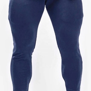 Men's High Waist Navy <b>Blue</b> Cotton Sportswear Solid <b>Canvas</b> Joggers Fitness Apparel at Low Price - Product Image 5