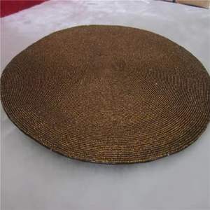 Luxury Satin Round <b>Placemat</b> for Dining/Restaurant/Kitchen Beaded Wedding <b>Christmas</b> Mat Home Decor - Product Image 2