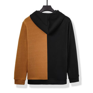 Nouvel arrivage en gros de sweat à capuche pour hommes en molleton Colorblock dernier modèle de haute qualité et léger avec impression de logo personnalisé 2025 - Product Image 2