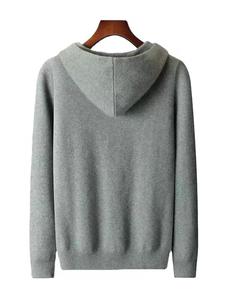 Sudadera con Capucha de Cachemira de Punto Estilo Casual Clásico Personalizada de Alta Calidad al por Mayor 2026, Sudadera con Capucha de Lana Merino Cálida para Hombre - Product Image 2