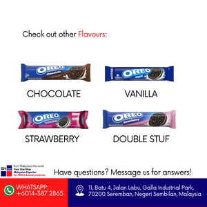 Oreo ดาร์กช็อกโกแลตสีขาวและเข้ม119.6กรัมพลาสติกสองรสครีมคุกกี้บิสกิตฮาลาลมอนเดเลเซียภาชนะผสมมาเลเซีย - Product Image 4