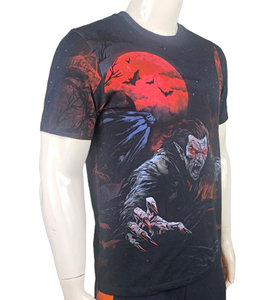 Camisetas de Manga Corta con Cuello Redondo para Hombre, Estampado Digital Sólido, Casual, de Spandex/Algodón, Tejido de Punto Transpirable y Antibolitas, 180g, Corte Regular - Product Image 2