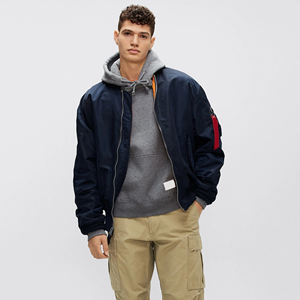 Nouvelle veste bomber formelle en nylon camouflage enduit pour homme, avec logo personnalisé et grandes tailles - Product Image 2