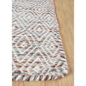 พรมทอแบบเรียบลายเรขาคณิต Abrash ทำจากขนสัตว์และวิสโคส สีแดงและสีส้ม สำหรับใช้ในบ้าน-ADWV-13047 - Product Image 4