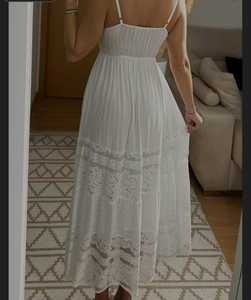 เดรสแม็กซี่สไตล์วินเทจสไตล์โบโฮของผู้หญิงชุดเดรส100% ผ้าคอตตอนพิมพ์ลายสำหรับปาร์ตี้ฤดูใบไม้ผลิและฤดูร้อนเป็นมิตรกับสิ่งแวดล้อม - Product Image 2