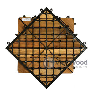 Baldosas de Madera de Acacia Vietnamita para Terraza Exterior, Diseño Contemporáneo Cuadrado, Encajables, 18 mm, Antideslizantes, Impermeables, Acabado Mate, Superficie Lisa, Durabilidad de Más de 5 Años - Product Image 5