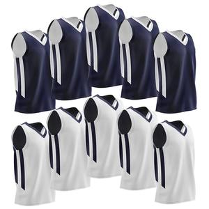 Maillots de basket-ball réversibles sans manches pour hommes Maille respirante Col en V Uniformes d'équipe Taille plus Grande Séchage rapide Vêtements de sport d'été - Product Image 2