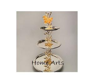 Elegante Soporte Decorativo para Tartas de Aluminio Color Plata para Fiestas y Bodas - Product Image 6