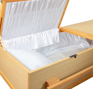 Ataúdes modernos de madera natural de estilo americano OEM ODM Equipo funerario biodegradable Suministro directo de fábrica de Vietnam - Product Image 2