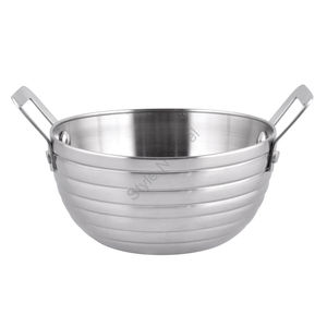 Mini plato de acero inoxidable Premium dúo con asas de alambre en color plata y un elegante diseño clásico - Product Image 1