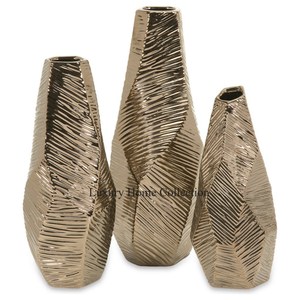 Design tendance Arts créatifs Vase en métal produit ménager Vase à fleurs et Pots couleur marron avec fournitures de décoration de table - Product Image 6