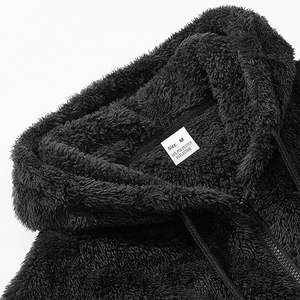 Veste à fermeture éclair à capuche en fausse fourrure en molleton lourd unisexe Pull surdimensionné imprimé du fabricant personnalisé pour hommes femmes - Product Image 5