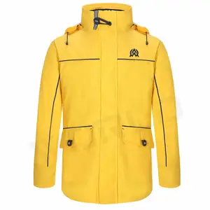 100% निविड़ अंधकार Hooded मोटरसाइकिल आउटडोर रेनकोट के लिए पुरुषों की बिक्री के लिए चिंतनशील बारिश जैकेट