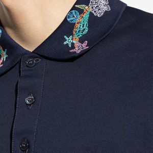 100% algodón de alta calidad personalizado para Polos uniforme de cuello acanalado con logotipo bordado camisetas de hombre en blanco de golf liso - Product Image 3