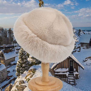 SIDDIQUI HOSINEX Nuevo 2024 Sombrero de Pescador para Mujer de Piel Sintética, Laminado, Casual, de Felpa, Sin Costuras, Teñido, Cálido para Invierno, con Lazo, Venta al por Mayor - Product Image 5