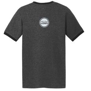 Camiseta Ringer de Algodón Peinado Anillado de Punto Sencillo - Product Image 1