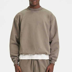 Sweat-shirt surdimensionné pour homme, vêtements de sport de plein air printemps 2025, vente en gros, sweat-shirt en coton biologique personnalisé - Product Image 4