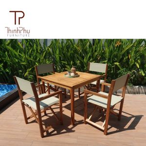 Juego de comedor de silla de director plegable para hoteles, patios, ocio, espacios al aire libre, buena calidad - Product Image 6