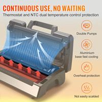 SucceBuy Scelleuse sous vide automatique 130W en acier inoxydable 90Kpa avec 10 sacs offerts Machine d'emballage alimentaire électrique sur pied/à poser