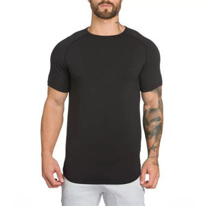 Camiseta sin mangas recortada con dobladillo curvo para hombre, chaleco informal de entrenamiento para gimnasio, hecho de poliéster, músculo sin mangas - Product Image 1