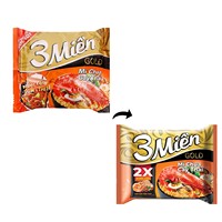 Prix bon marché de haute qualité 3 Mien Sour And Hot Thai Instant Noodle bag 75g Oem marque privée fabrication d'aliments en vrac au Vietnam