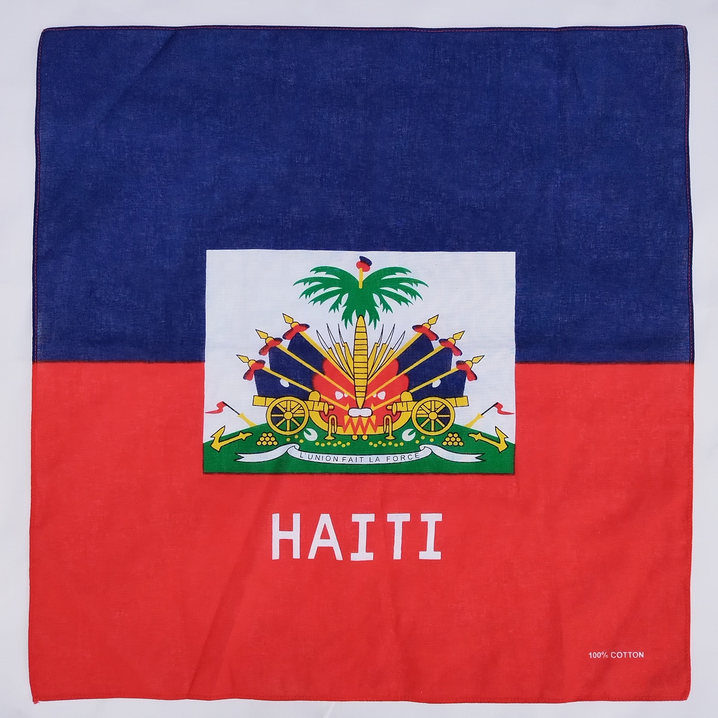 Sombreros personalizados Envoltura para la cabeza Bandera haitiana Bandana de algodón, Bandera de Haití